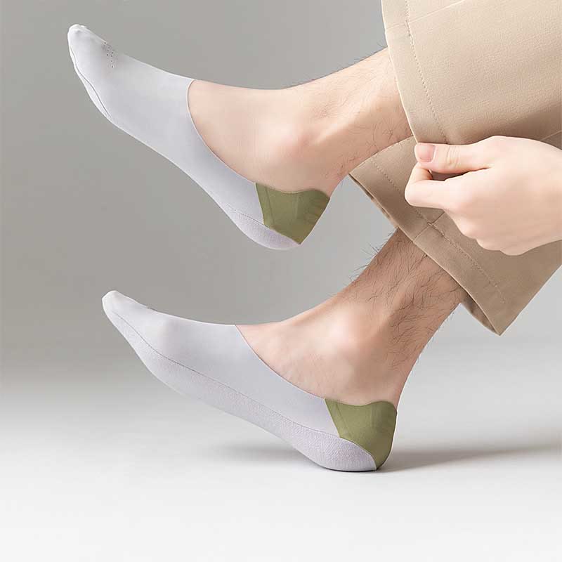 Chaussettes invisibles respirantes en soie glacée (6 paires) - image 2