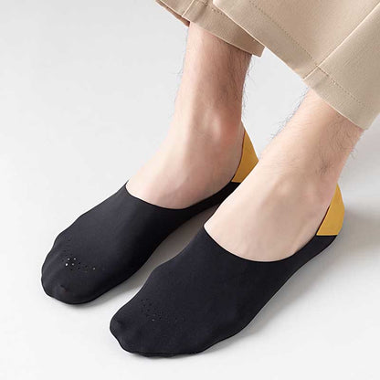 Chaussettes invisibles respirantes en soie glacée grande taille (6 paires)