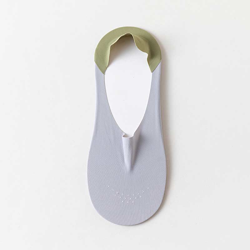 Chaussettes invisibles respirantes en soie glacée grande taille (6 paires)