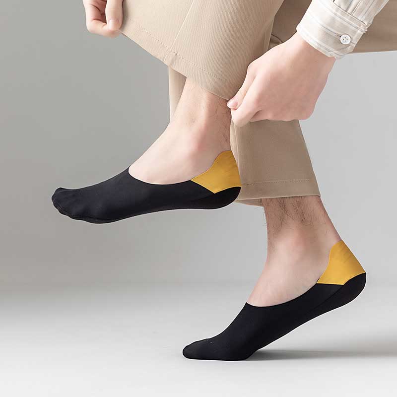 Chaussettes invisibles respirantes en soie glacée grande taille (6 paires)