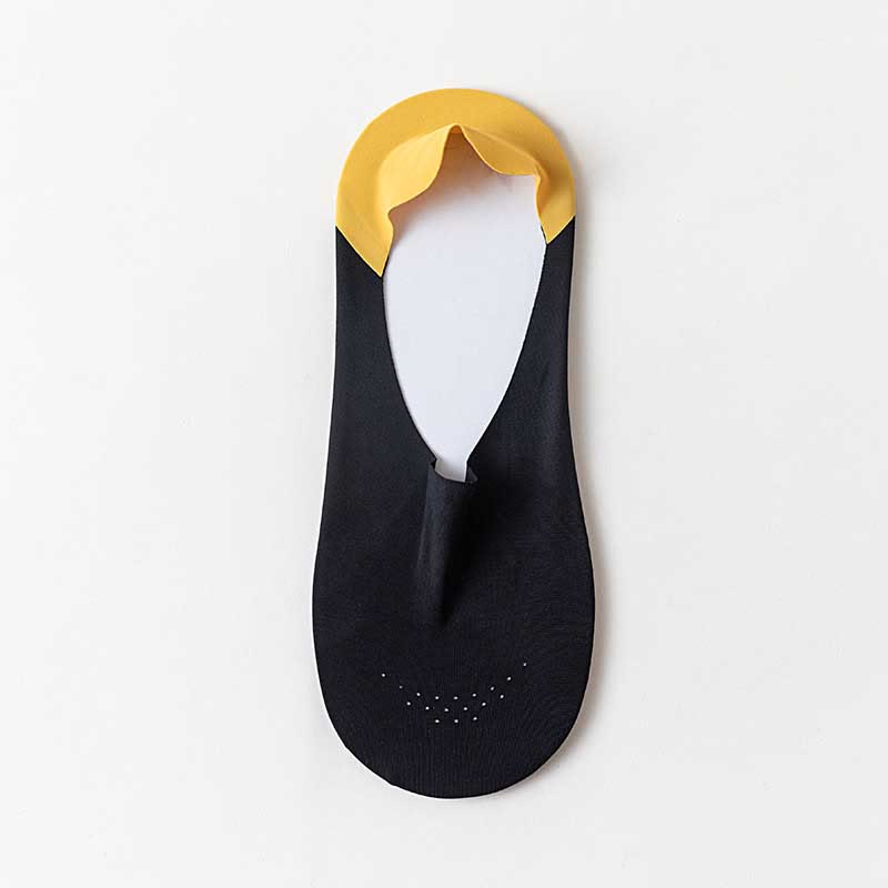 Chaussettes invisibles respirantes en soie glacée grande taille (6 paires)