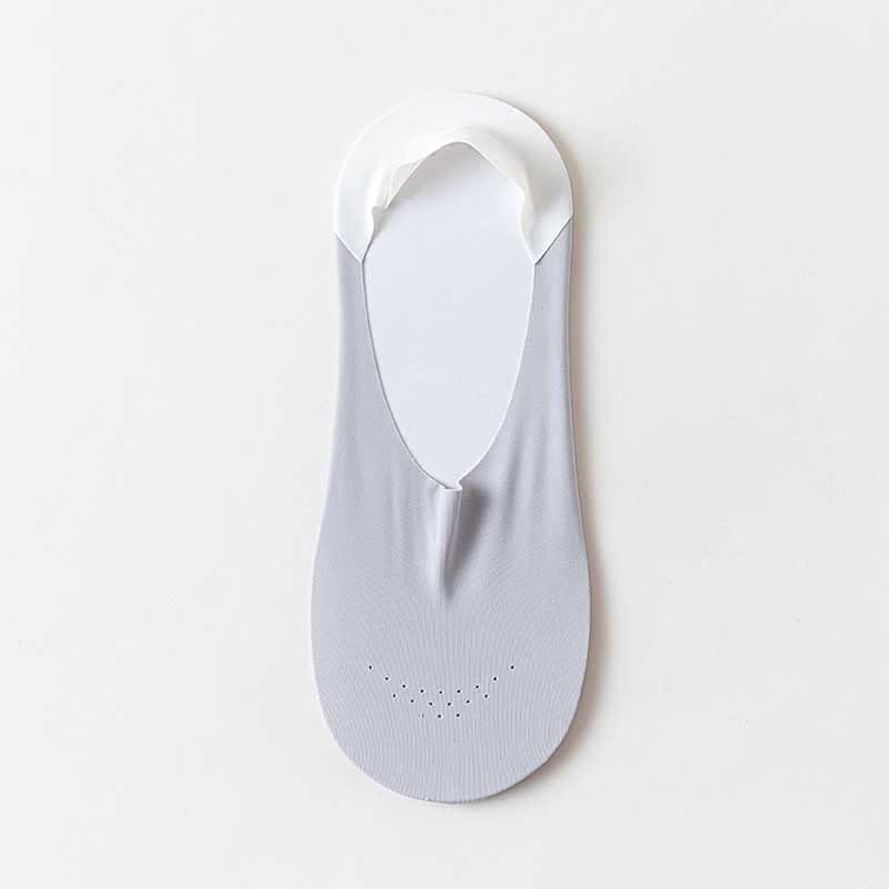 Chaussettes invisibles respirantes en soie glacée grande taille (6 paires)