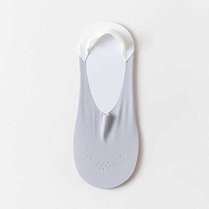 Chaussettes invisibles respirantes en soie glacée grande taille (6 paires)