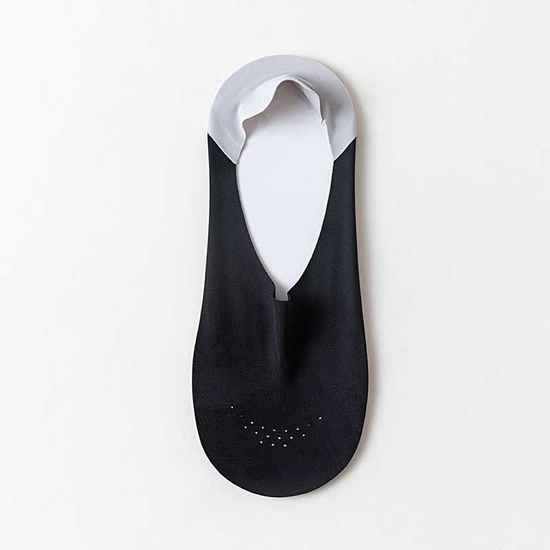 Chaussettes invisibles respirantes en soie glacée (6 paires) - Gris - EU39-44 (US6-10) - image 8