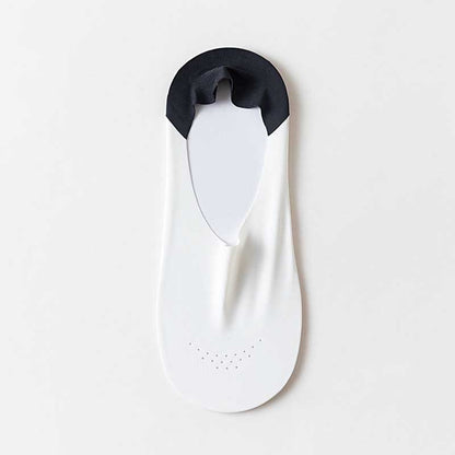 Chaussettes invisibles respirantes en soie glacée grande taille (6 paires)