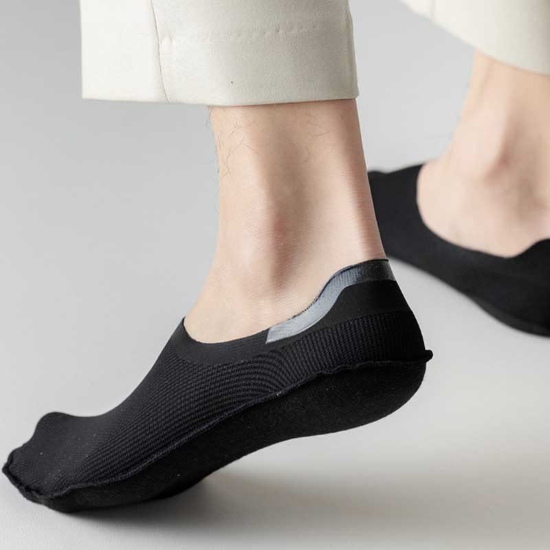 Chaussettes invisibles gaufrées grande taille (4 paires)