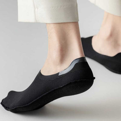 Chaussettes invisibles gaufrées grande taille (4 paires)