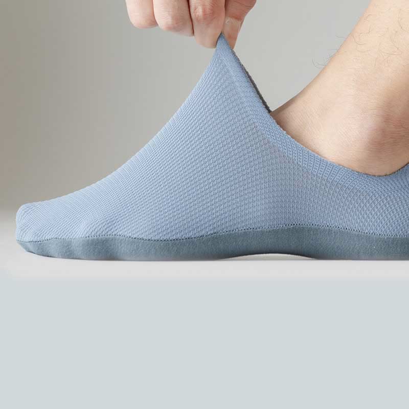 Chaussettes invisibles gaufrées grande taille (4 paires)