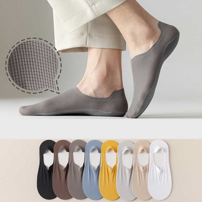 Chaussettes invisibles gaufrées grande taille (4 paires)