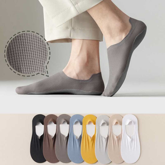 Chaussettes invisibles gaufrées grande taille (4 paires)