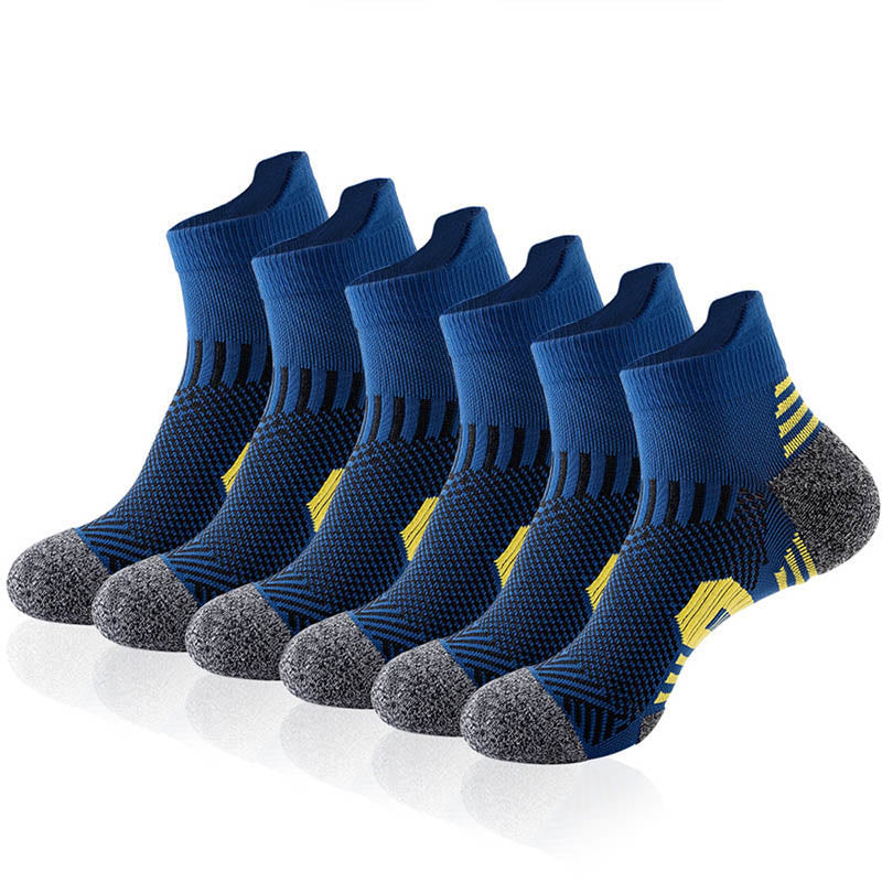 Chaussettes de compression de randonnée grande taille (6 paires) - Bleu - EU39-45 (US6-11) - image 9