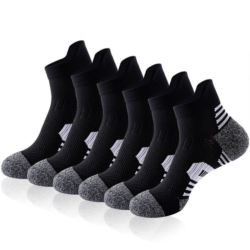 Chaussettes de compression de randonnée grande taille (6 paires) - Noir - EU39-45 (US6-11) - image 8