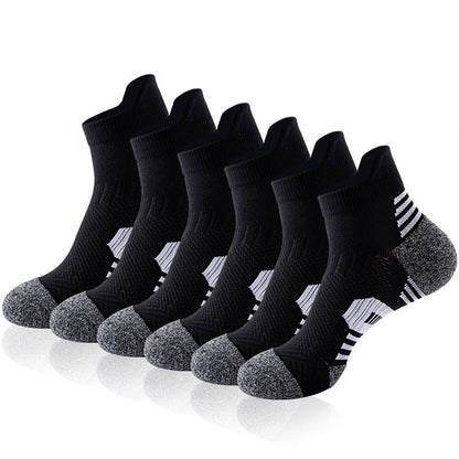Chaussettes de compression de randonnée grande taille (6 paires) - Noir - EU39-45 (US6-11) - image 8