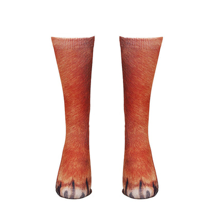 Chaussettes courtes à motifs de pattes d'animaux en 3D (3 paires) - image 4