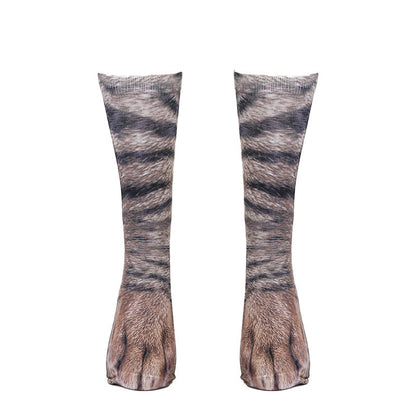 Chaussettes courtes grande taille motif pattes d'animaux 3D (3 paires) - image 7