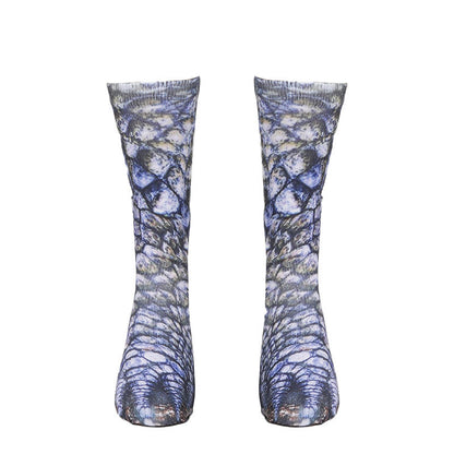 Chaussettes courtes grande taille motif pattes d'animaux 3D (3 paires) - image 6