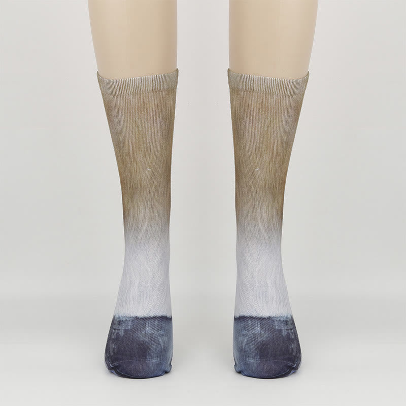 Chaussettes courtes à motifs de chevaux, d'aigles et de tigres (3 paires) - Cheval - EU38-44 (US5-10) - image 6