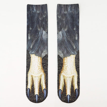 Chaussettes courtes grande taille motif cheval, aigle et tigre (3 paires) - image 5