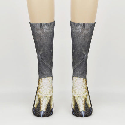 Chaussettes courtes grande taille motif cheval, aigle et tigre (3 paires) - Aigle - EU38-44 (US5-10) - image 8