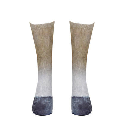 Chaussettes courtes grande taille motif cheval, aigle et tigre (3 paires) - image 9