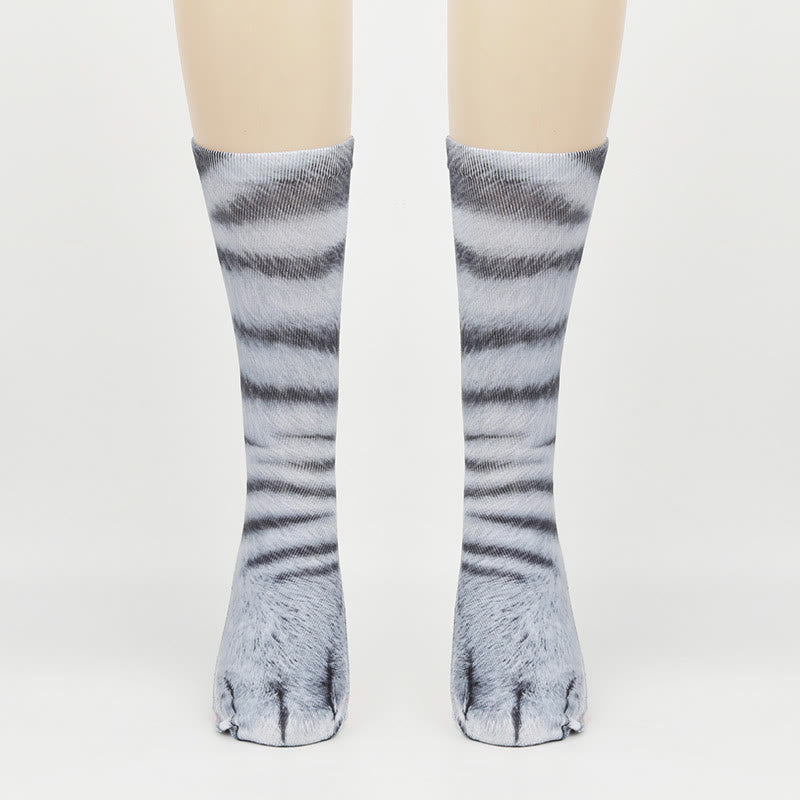 Chaussettes à motifs pattes de chat (3 paires) - image 1
