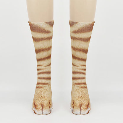 Chaussettes à motifs pattes de chat (3 paires) - image 3