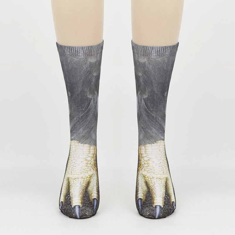 Chaussettes courtes à motifs aigle, lézard et pattes de léopard (3 paires) - image 3