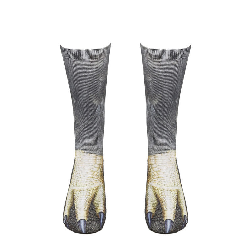 Chaussettes courtes à motifs aigle, lézard et pattes de léopard (3 paires) - image 5