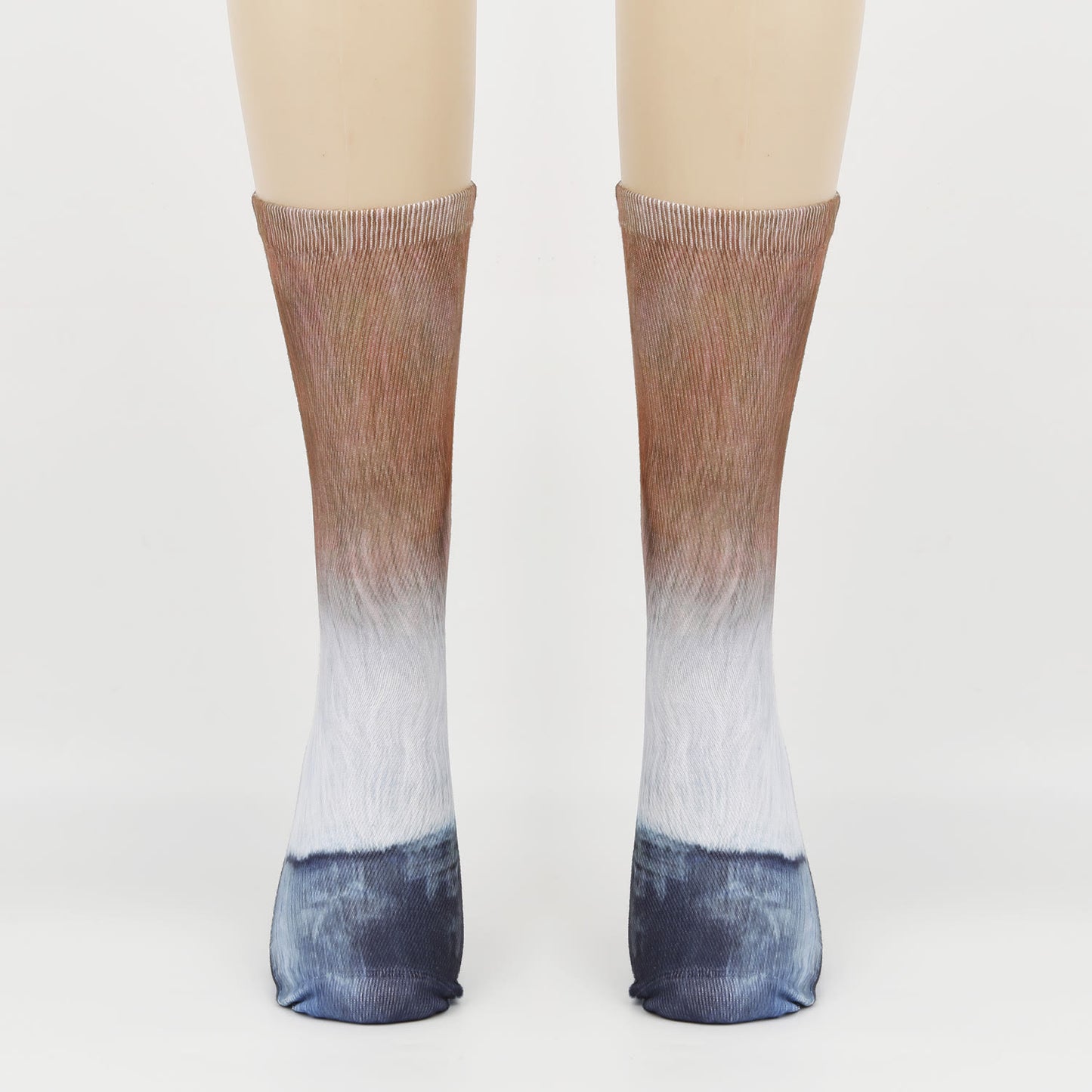 Chaussettes longues grande taille motif cochon, âne et cheval (3 paires)