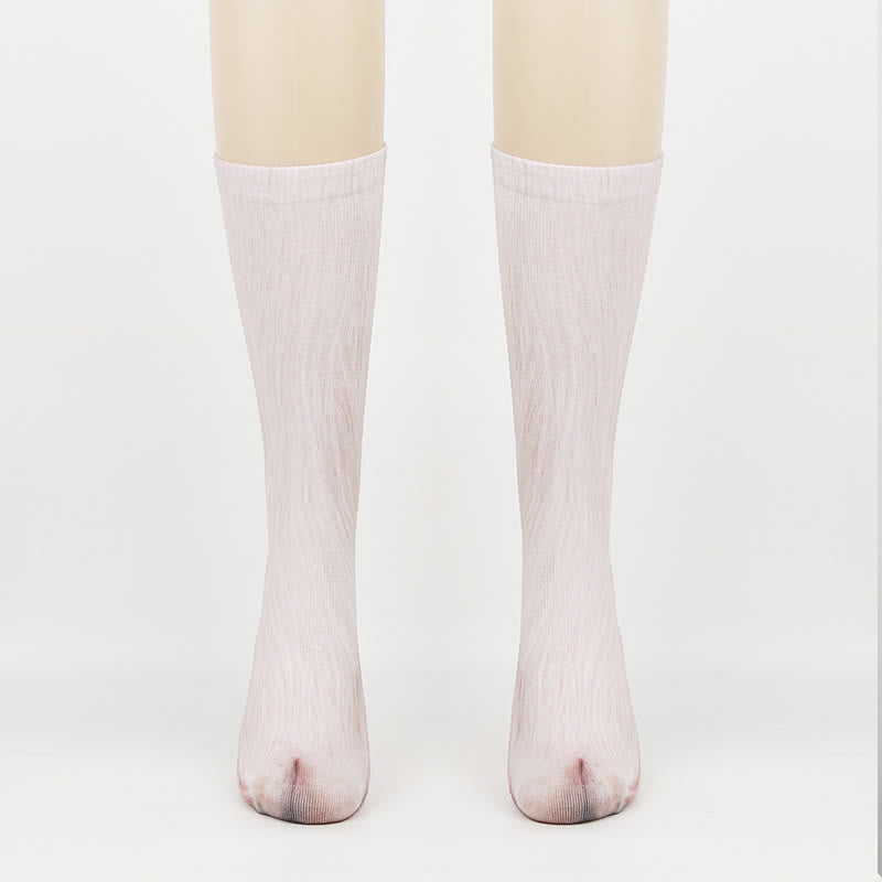 Chaussettes longues grande taille motif cochon, âne et cheval (3 paires)