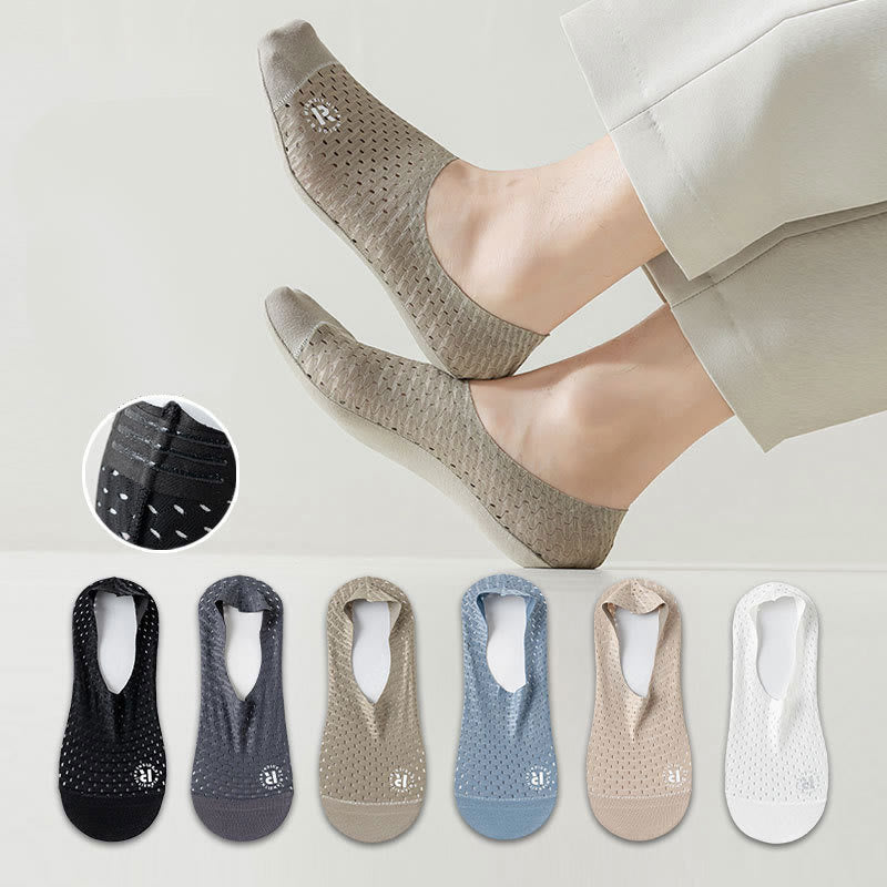 Chaussettes invisibles en maille unie (6 paires) - Multicolore - EU39-44 (US6-10) - image 0