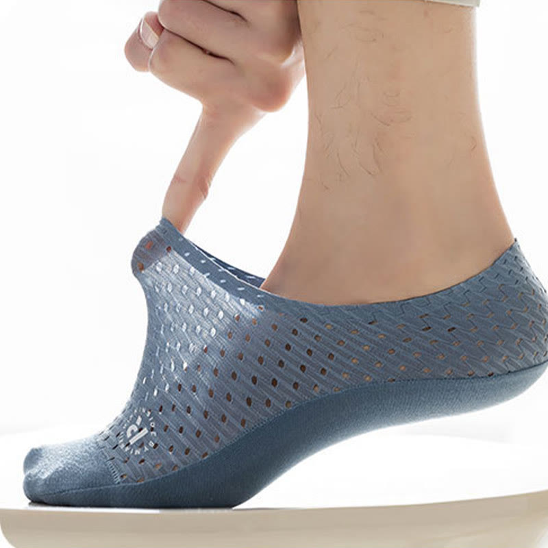 Chaussettes invisibles en maille unie (6 paires) - image 1