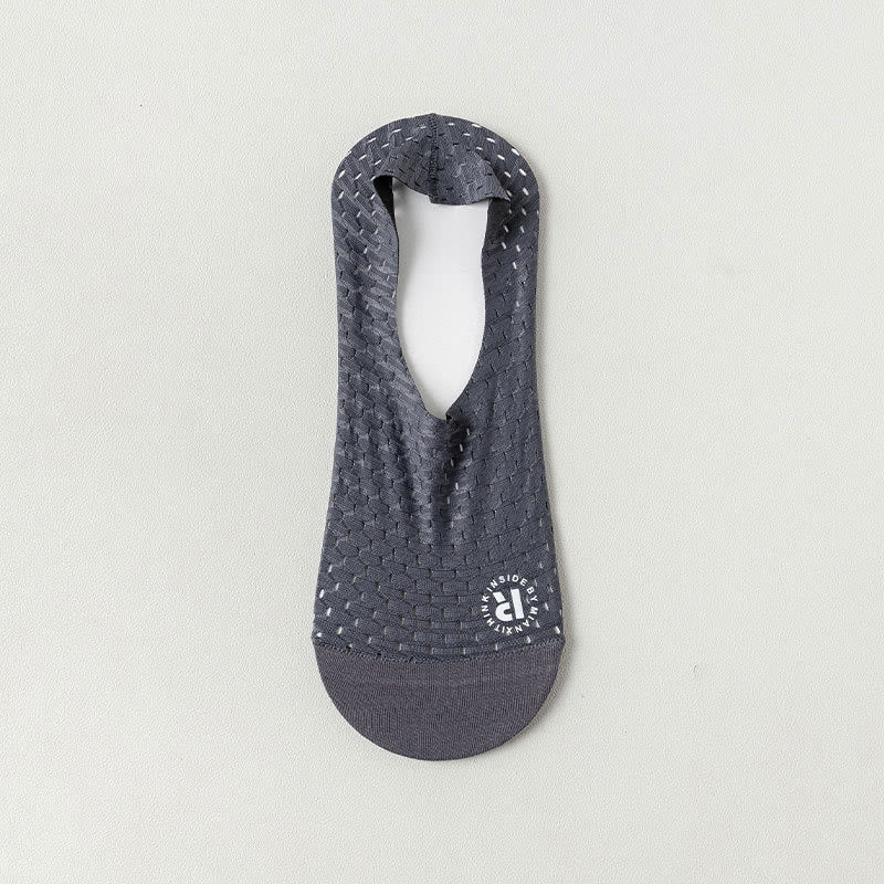 Chaussettes invisibles en maille unie (6 paires) - Gris - EU39-44 (US6-10) - image 13