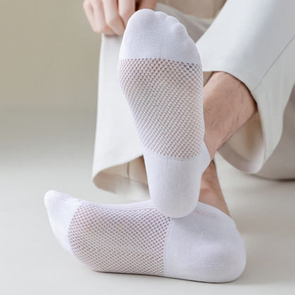 Chaussettes invisibles respirantes en coton grande taille (6 paires)