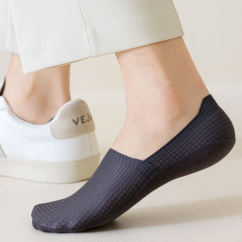 Chaussettes invisibles gaufrées grande taille (7 paires)