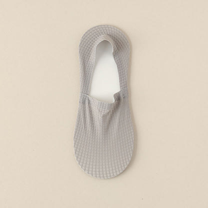 Chaussettes invisibles gaufrées (7 paires) - Gris clair - EU39-44 (US6-10) - image 14