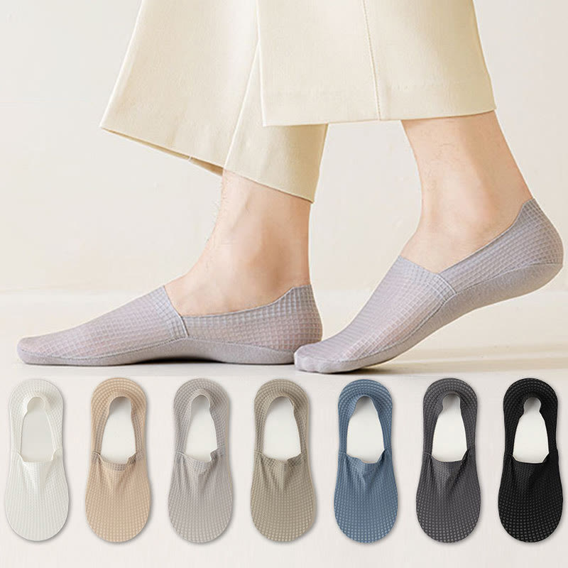 Chaussettes invisibles gaufrées grande taille (7 paires)