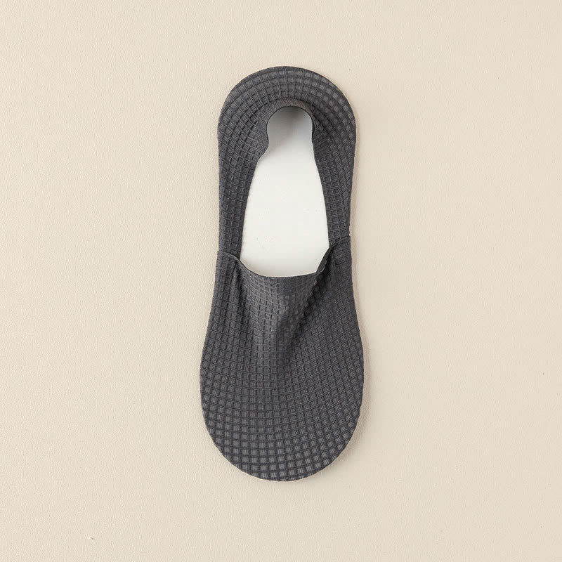 Chaussettes invisibles gaufrées (7 paires) - Gris foncé - EU39-44 (US6-10) - image 11