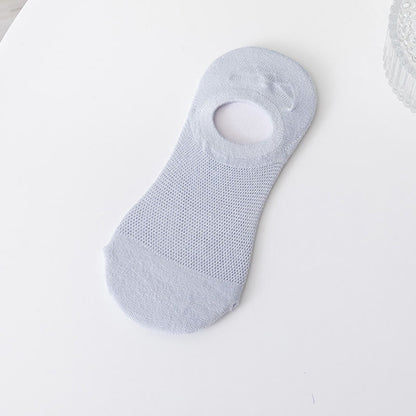 Chaussettes invisibles douces et unies (7 paires) - Bleu clair - EU37-40 (US4-7) - image 9