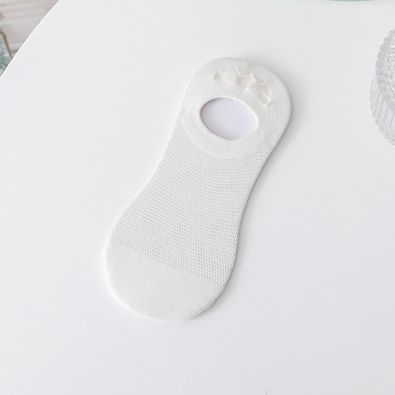Chaussettes invisibles douces et unies (7 paires) - Blanc - EU37-40 (US4-7) - image 7