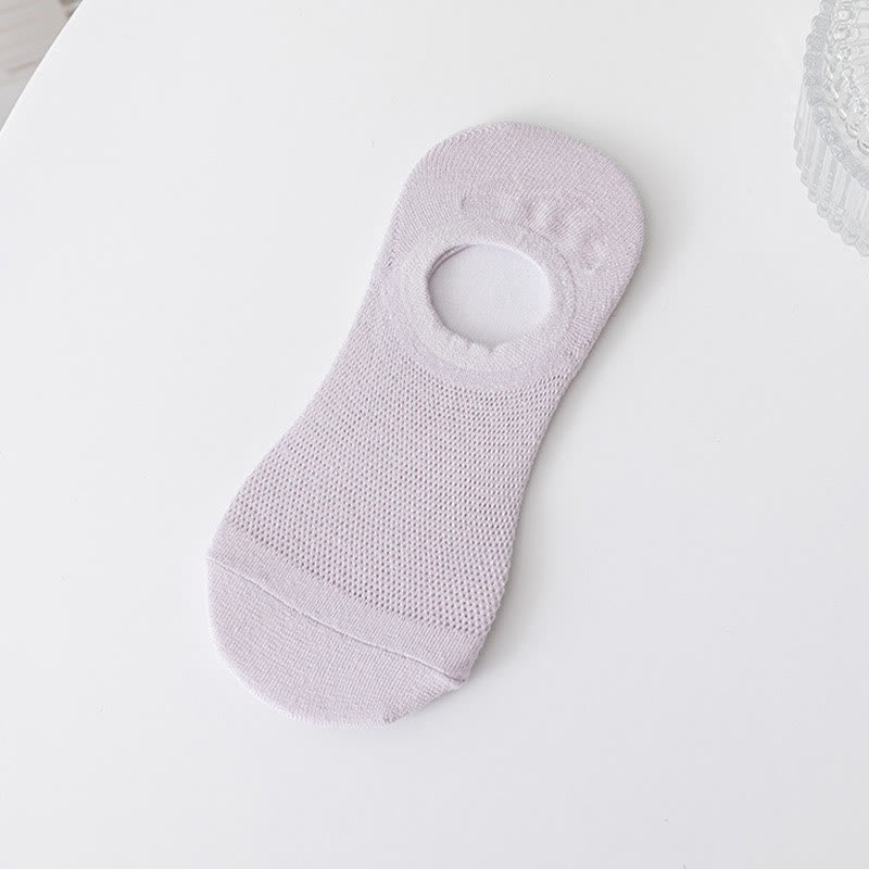 Chaussettes invisibles douces et unies (7 paires) - Violet clair - EU37-40 (US4-7) - image 8