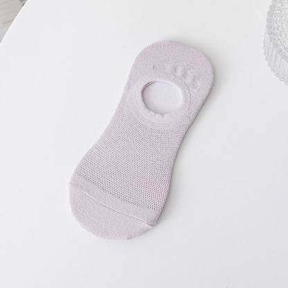 Chaussettes invisibles douces et unies (7 paires) - Violet clair - EU37-40 (US4-7) - image 8