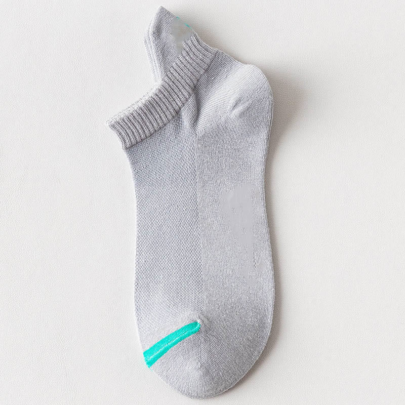 Chaussettes de compression multicolores en maille grande taille (10 paires) - Gris clair - EU39-44 (US6-10) - image 9