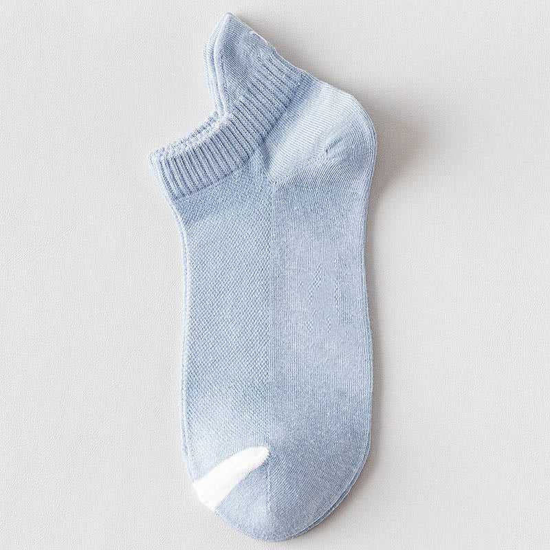 Chaussettes de compression multicolores en maille grande taille (10 paires) - Bleu clair - EU39-44 (US6-10) - image 7