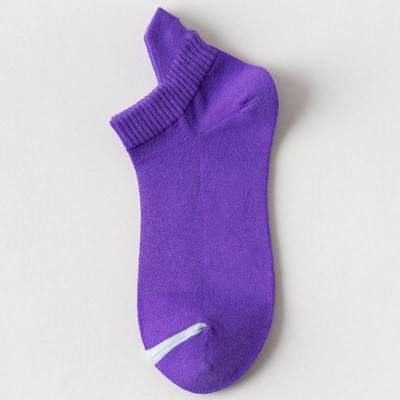 Chaussettes de compression multicolores en maille grande taille (10 paires) - Violet - EU39-44 (US6-10) - image 4