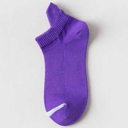 Chaussettes de compression multicolores en maille grande taille (10 paires) - Violet - EU39-44 (US6-10) - image 4