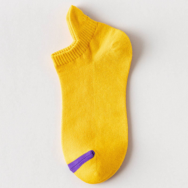 Chaussettes de compression multicolores en maille grande taille (10 paires) - Jaune - EU39-44 (US6-10) - image 2