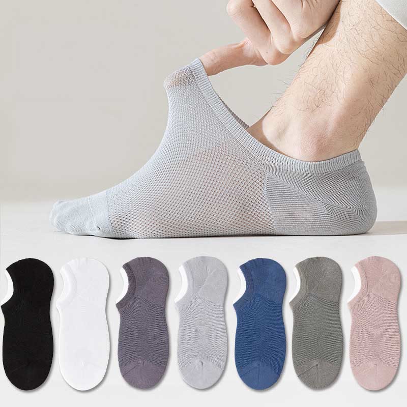 Chaussettes invisibles évacuant la transpiration (7 paires) - Multicolore - EU38-44 (US5-10) - image 0