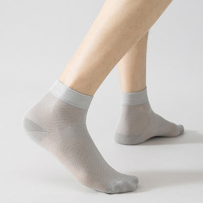Chaussettes en soie glacée grande taille (5 paires)
