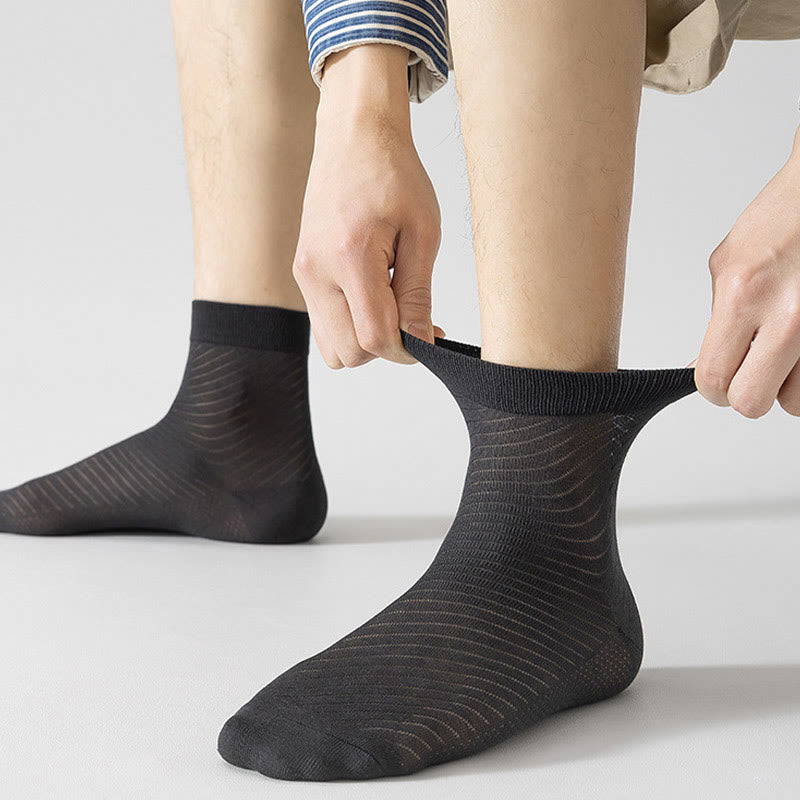 Chaussettes en soie glacée grande taille (5 paires)